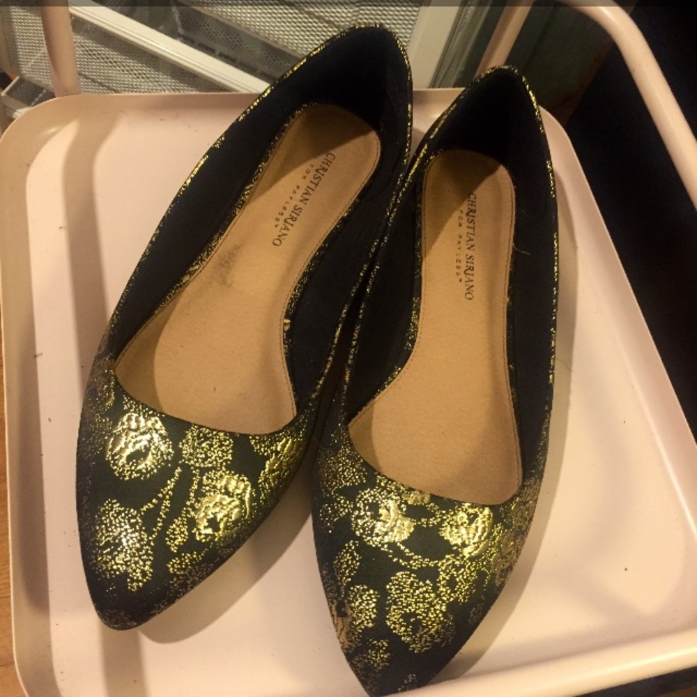Black & Gold Flats
